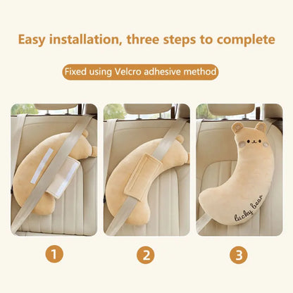 Car Shoulder Strap Thickened Soft Pillow Car Seat Belt Cover Cute Cartoon Children'S Car Pillow Shoulder Automotive Interior